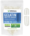 Size 5 Clear Empty Gelatin Capsules 100 Count B4253