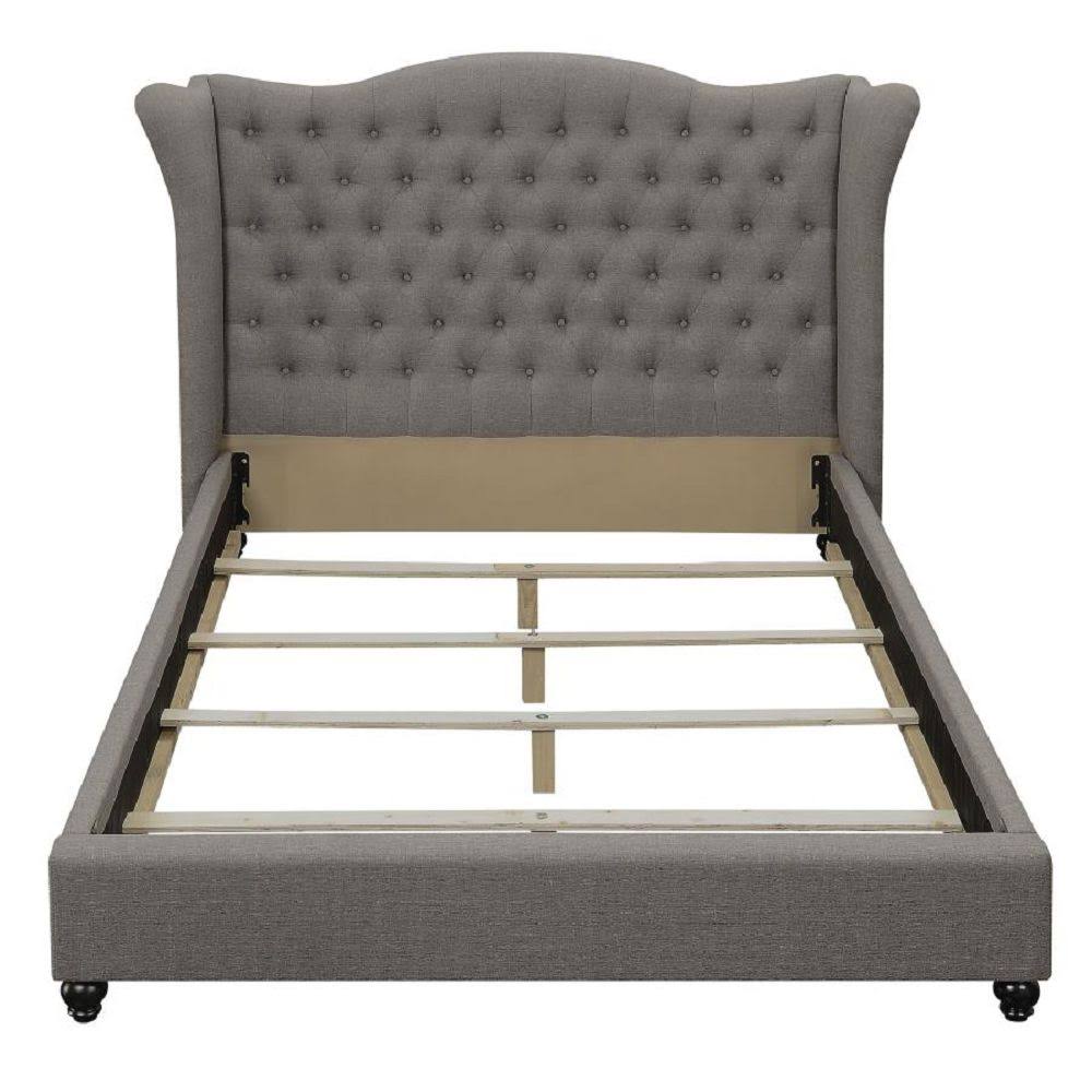 Queen Grey Upholstered Bed M5254