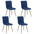 Blue Fabric Dining Chairs Set of 4 X37106