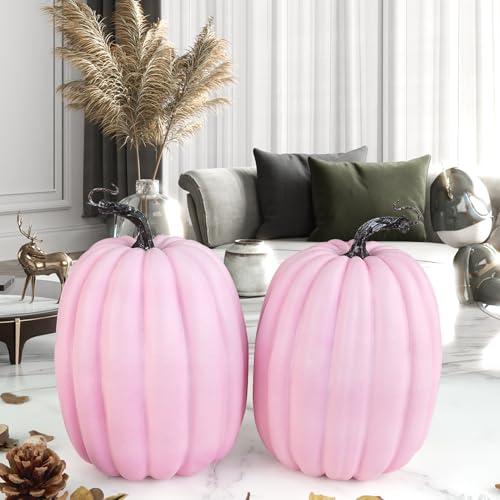 8 Inch 2PCS Orange Artificial Pumpkins X73456