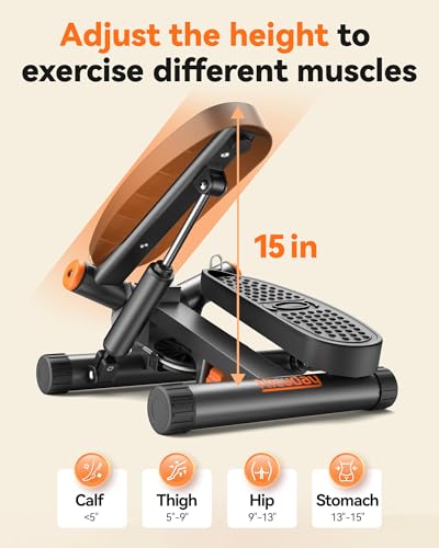 Twist Stepper with Resistance Bands and LCD Monitor Gray R211