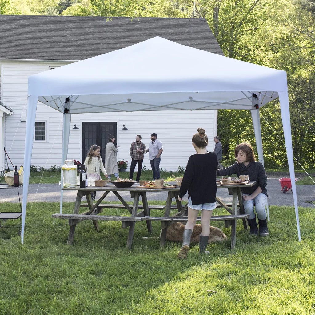 6.5 x 6.5ft Pop Up Gazebo Canopy Tent with 4 Sidewalls Green T91216