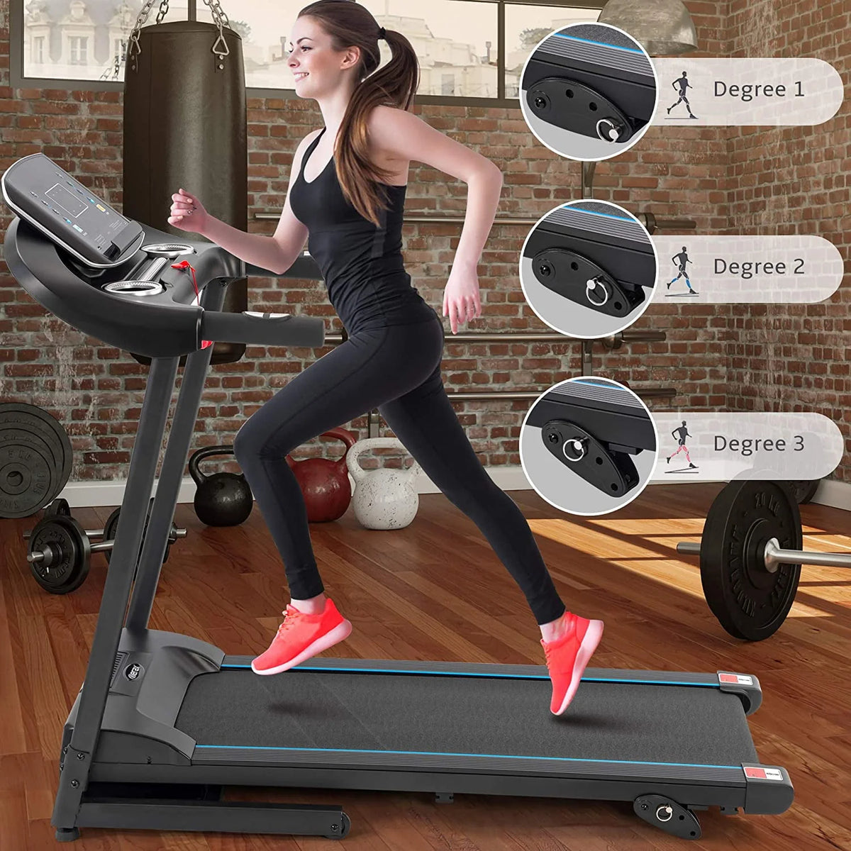 Folding 2.5HP Electric Treadmill E24218