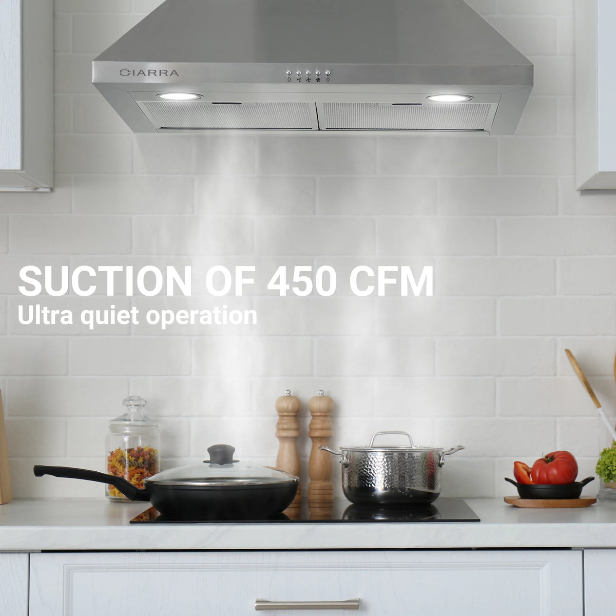 Black 30 inch Wall Mount Convertible Range Hood O41070