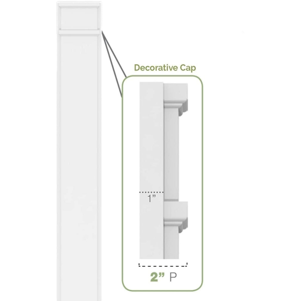 PVC Pilaster with Capital & Base (Pair) T890