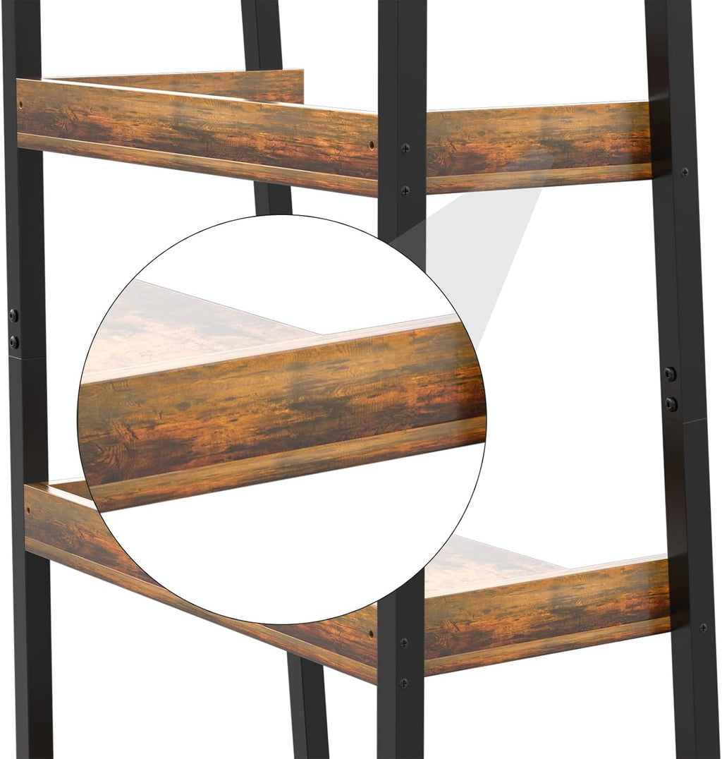 Adjustable Wood and Metal Bookshelf C2066