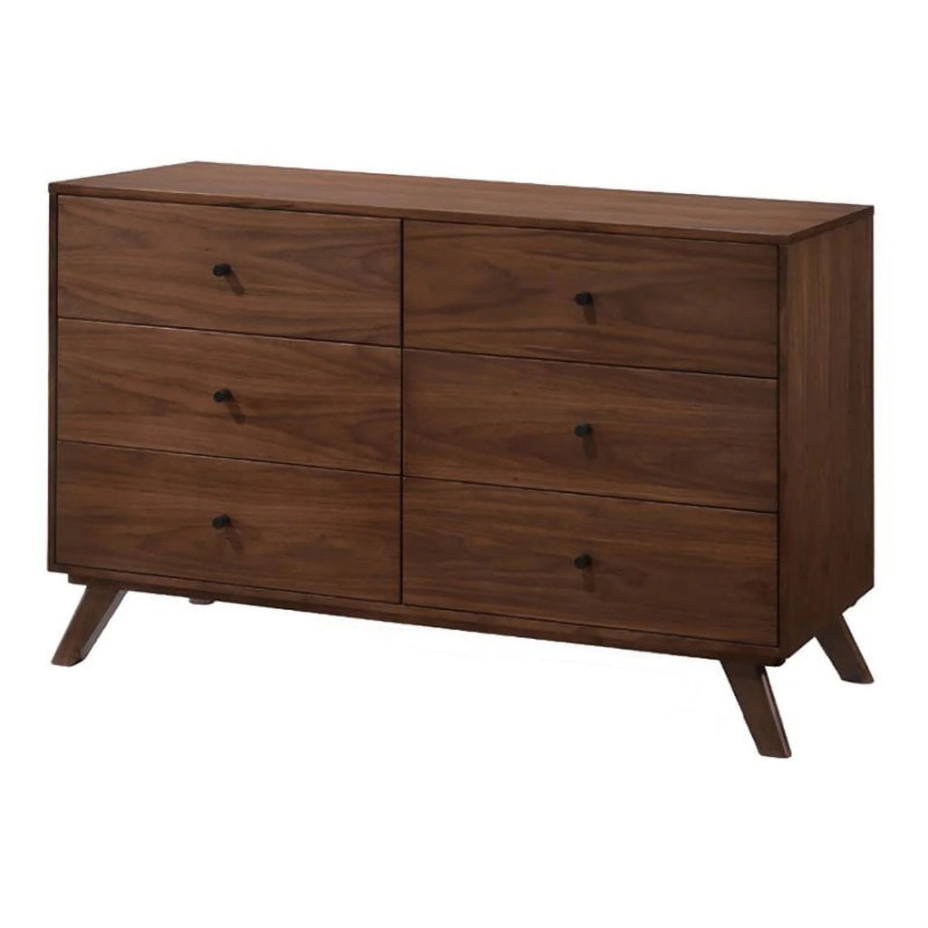 Walnut Veneer and Solid Wood Dresser U970880
