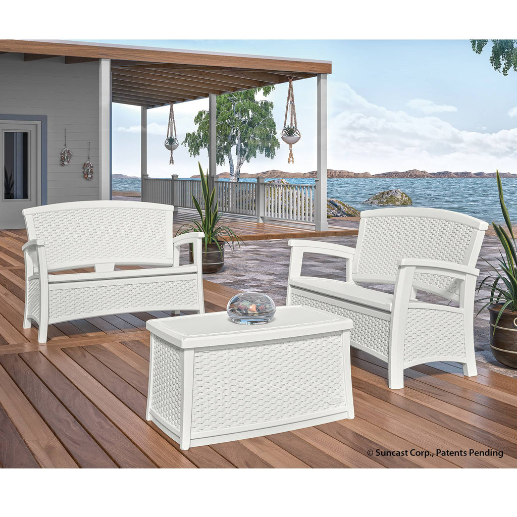 3 Piece White Patio Set L114