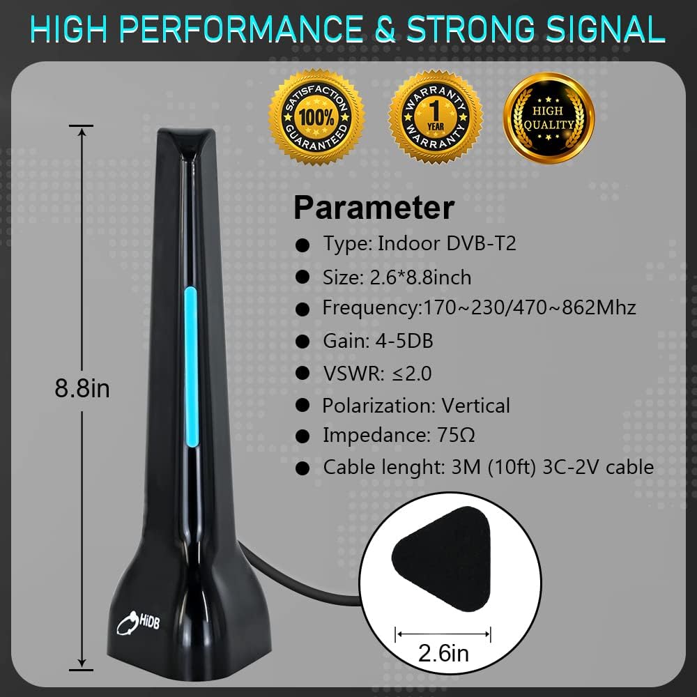 Indoor TV Antenna 120 Miles Range 4K 1080P Pack of 2 C170800