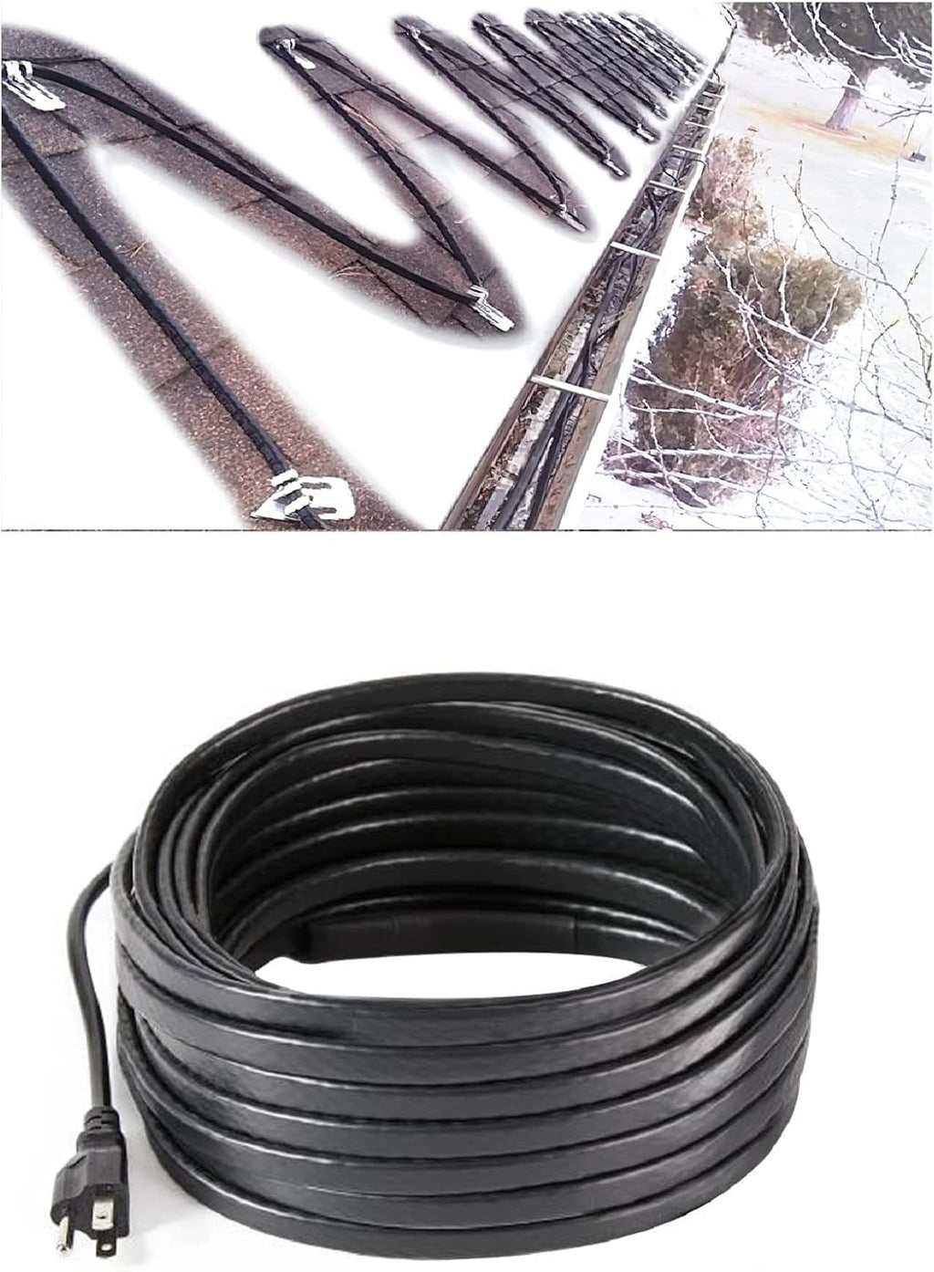 Roof Snow De-Icing Heating Cable 140 feet 8 Watts Per Foot Q14299