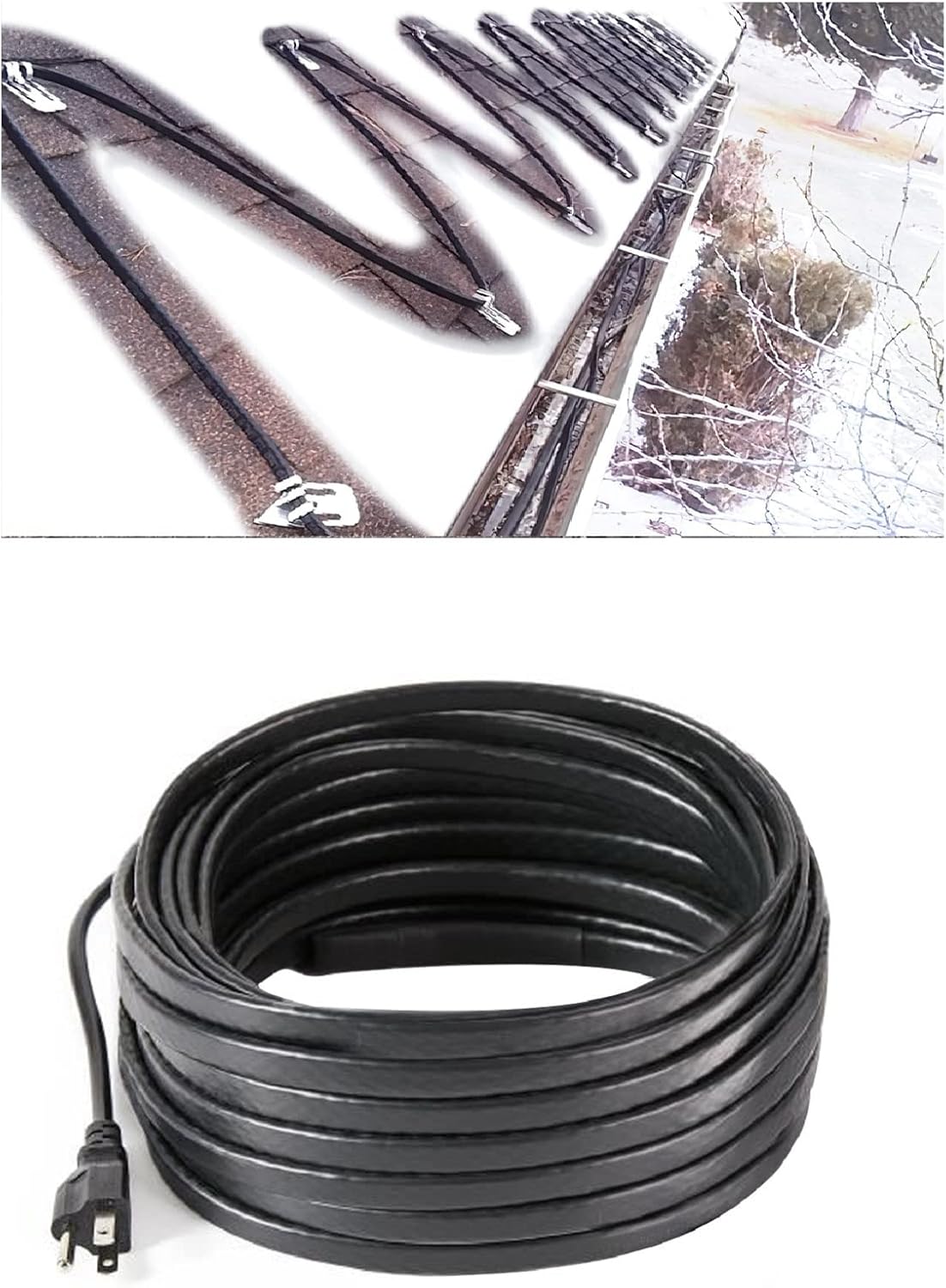 Roof Snow De-Icing Heating Cable 140 feet 8 Watts Per Foot Q14299