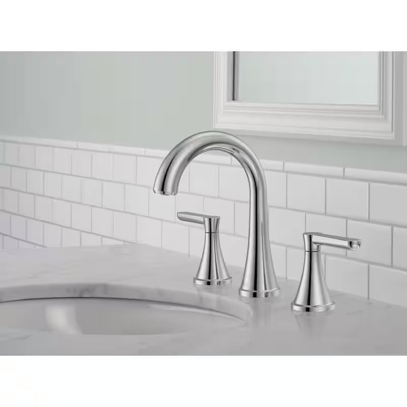8 in. Widespread 2-Handle Bathroom Faucet in Chrome T9265