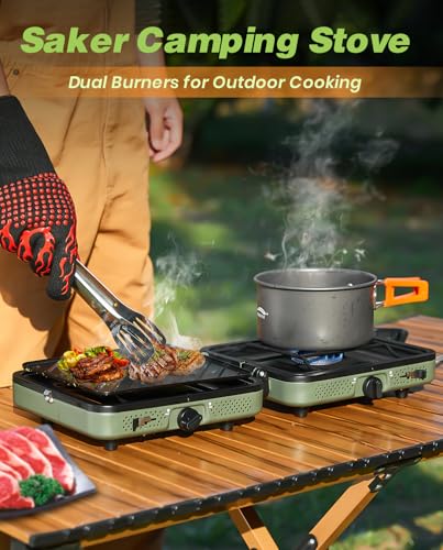 2 Burner Propane Camping Stove with Grill G808