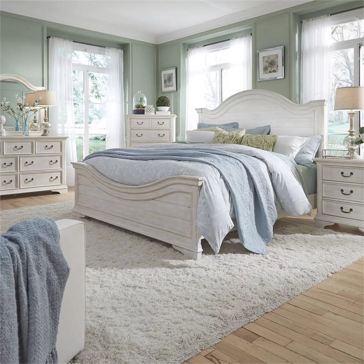 White 7 Drawer Wooden Dresser G9030