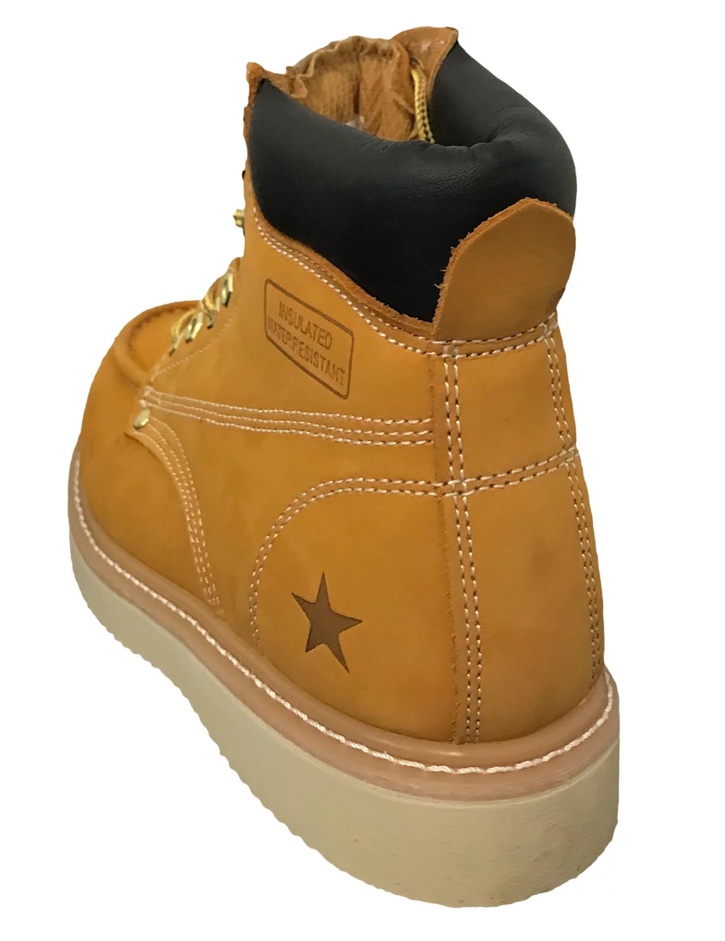 Men's Genuine Leather Moc Toe Work Boots B3582