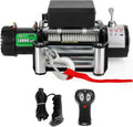 4500-lb. Load Capacity Electric Winch Kit, 12V Steel Cable Winch with Hawse Fairlead J911