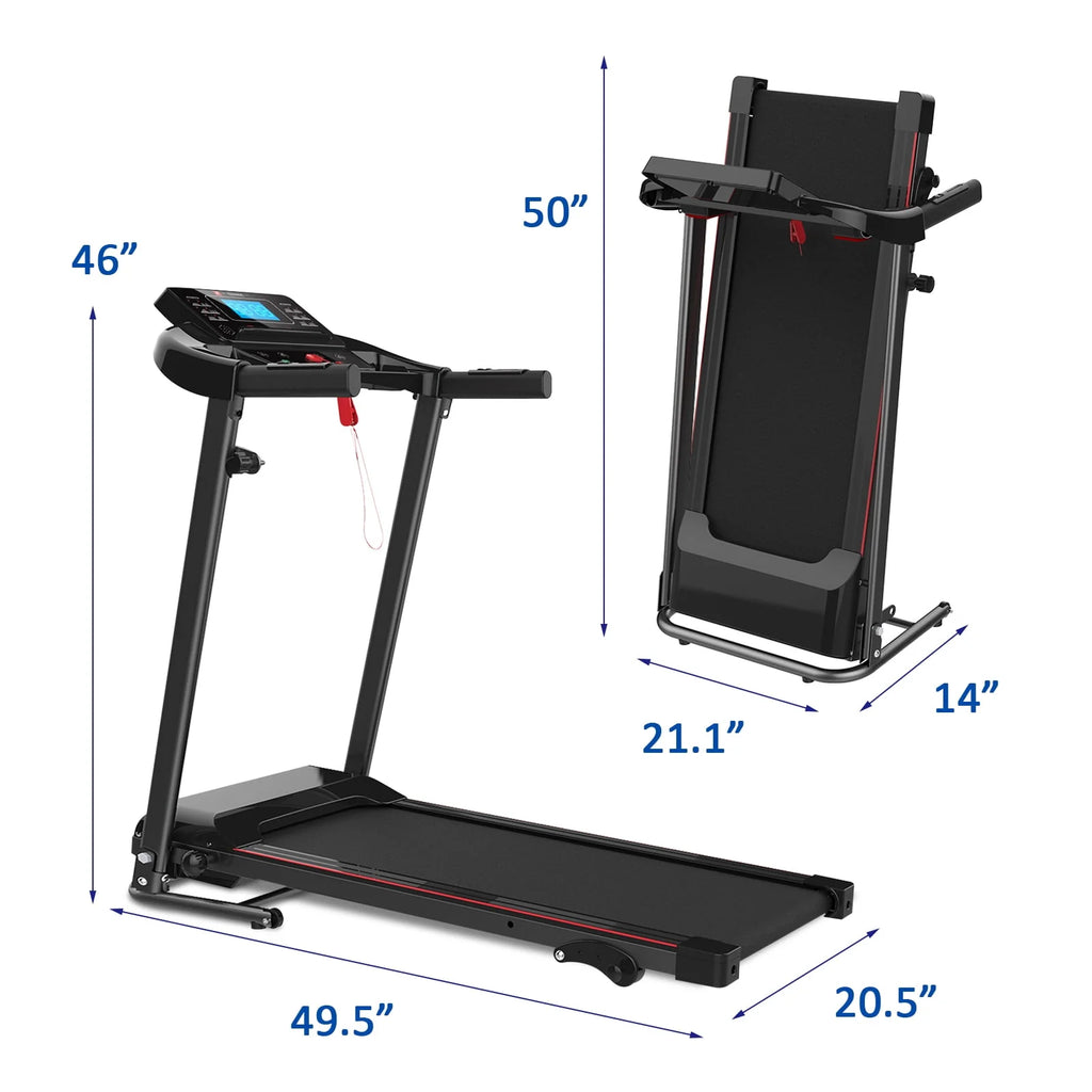 Folding Treadmill 2.5HP 220lb Weight Capacity L6217