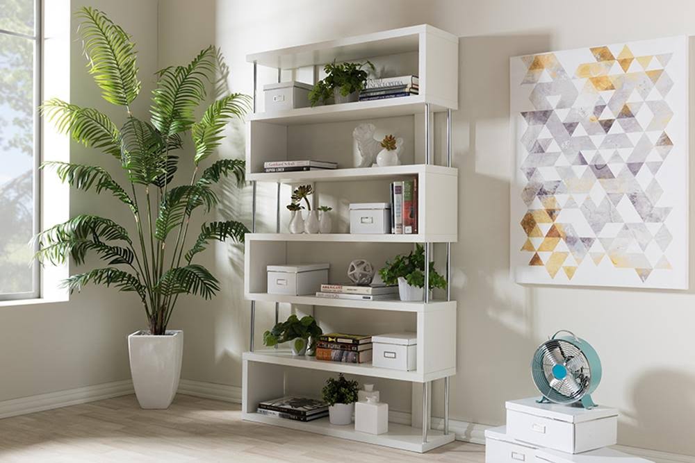 Dark Brown Three-Shelf Modern Bookcase A26539