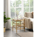 Modern Side Table, Sintered Stone End Table, Golden Small Coffee Table Y92276