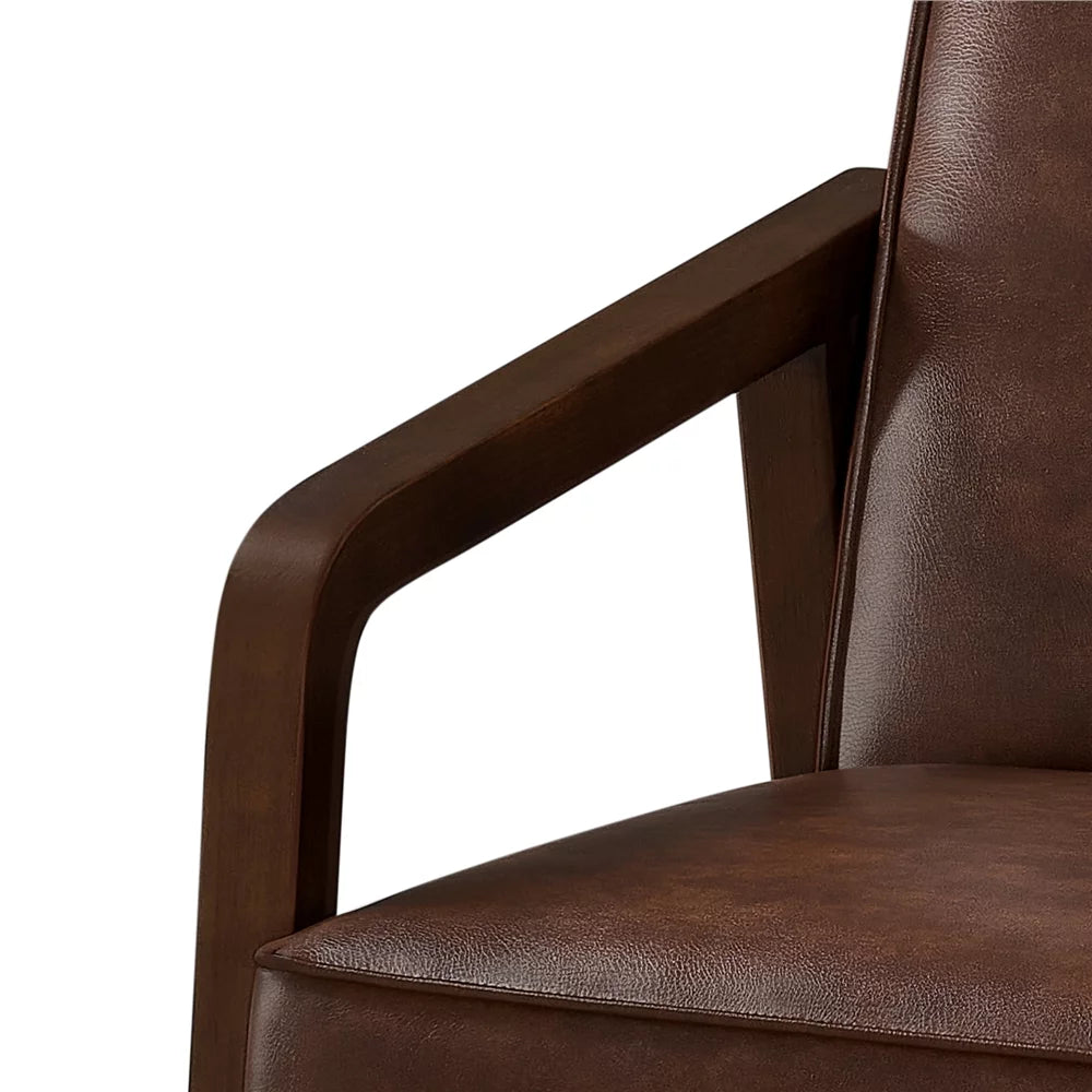 Dark Brown Upholstered Accent Chair G14441
