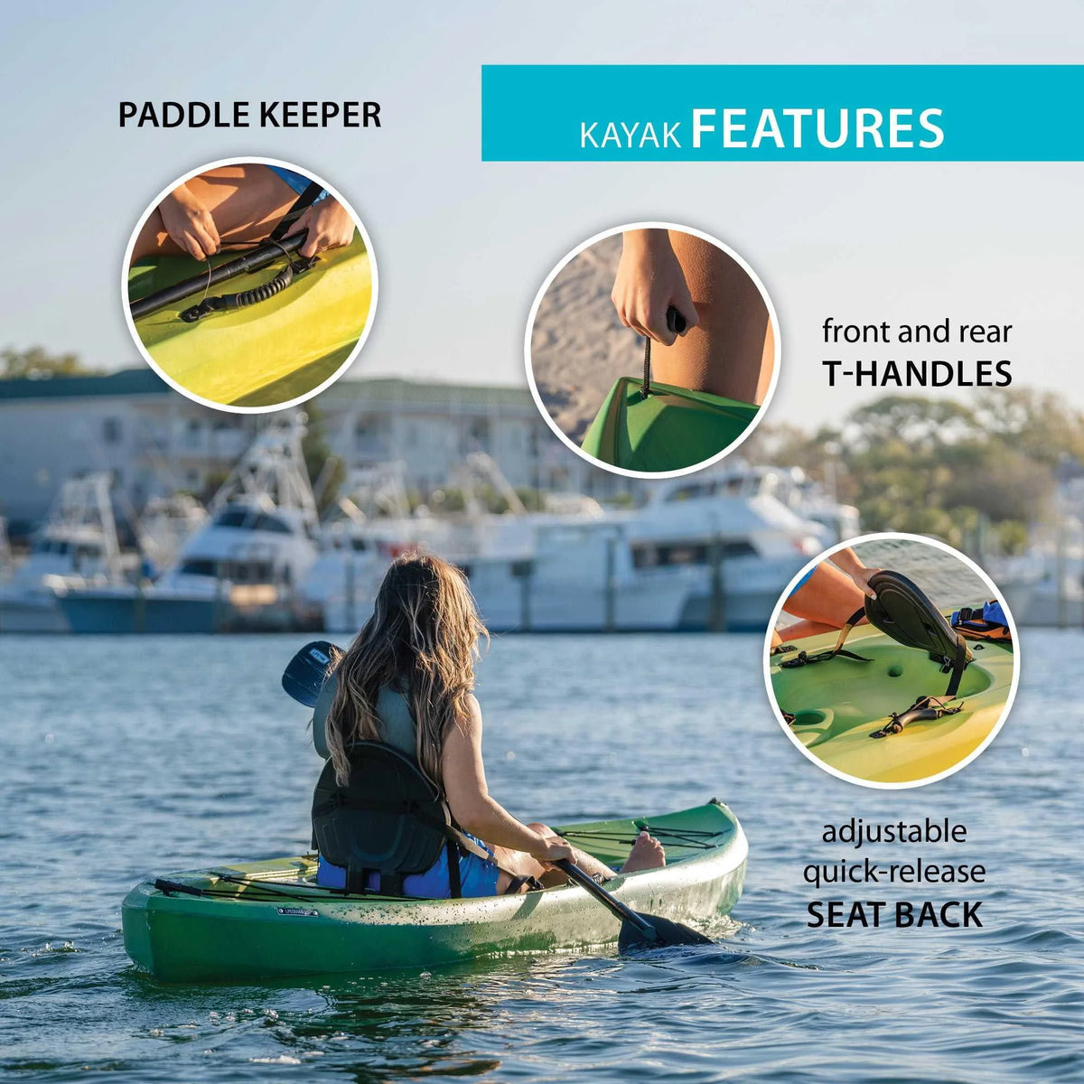 Sit-On-Top Kayak with Paddle K187