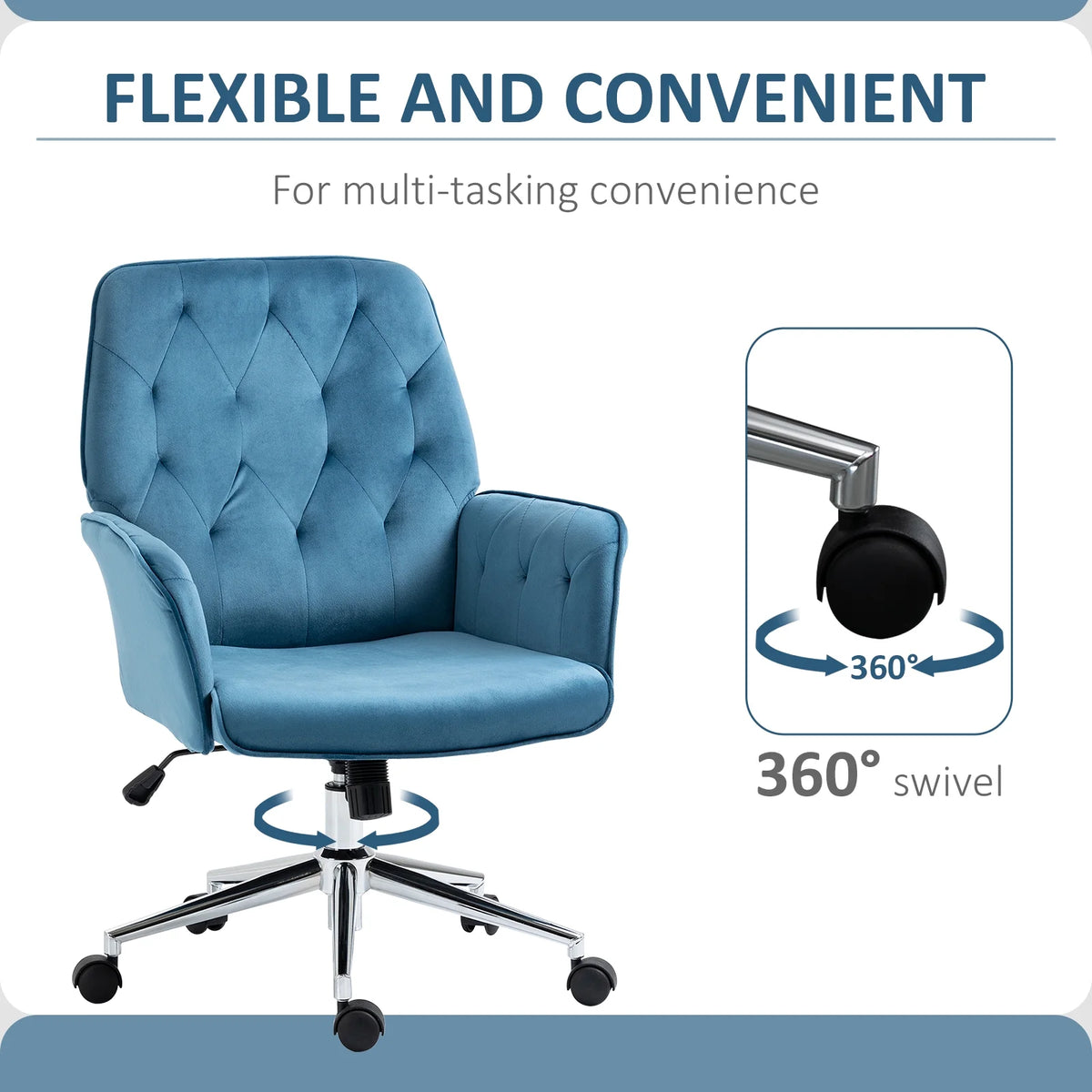 Blue Adjustable Swivel Task Chair Q7159