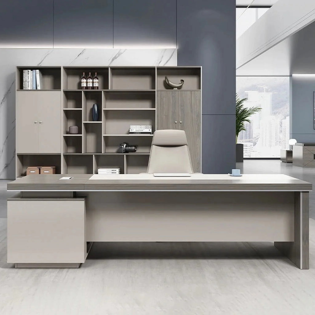 L Shape Computer Desk Table Melamine A15711