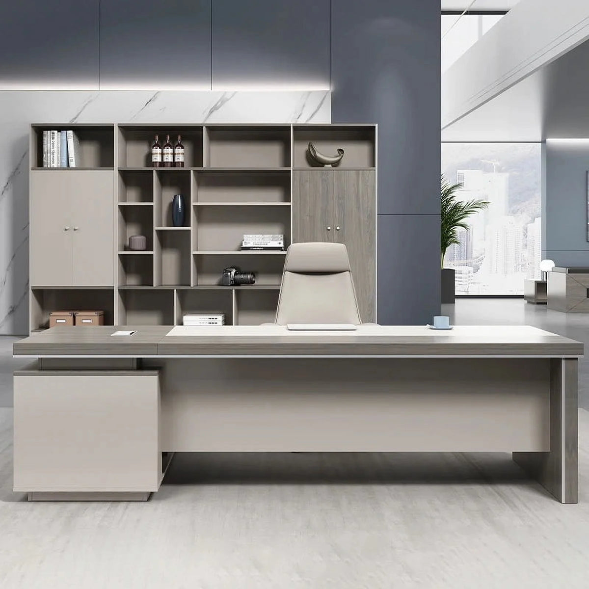 L Shape Computer Desk Table Melamine A15711