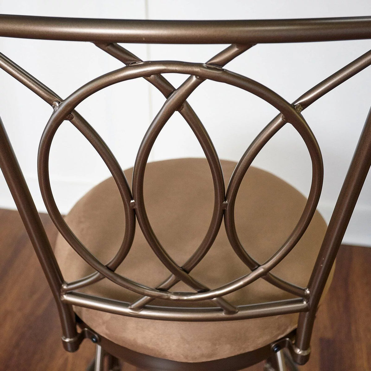 24.5" Metal Circle Back Swivel Counter Stool G695134