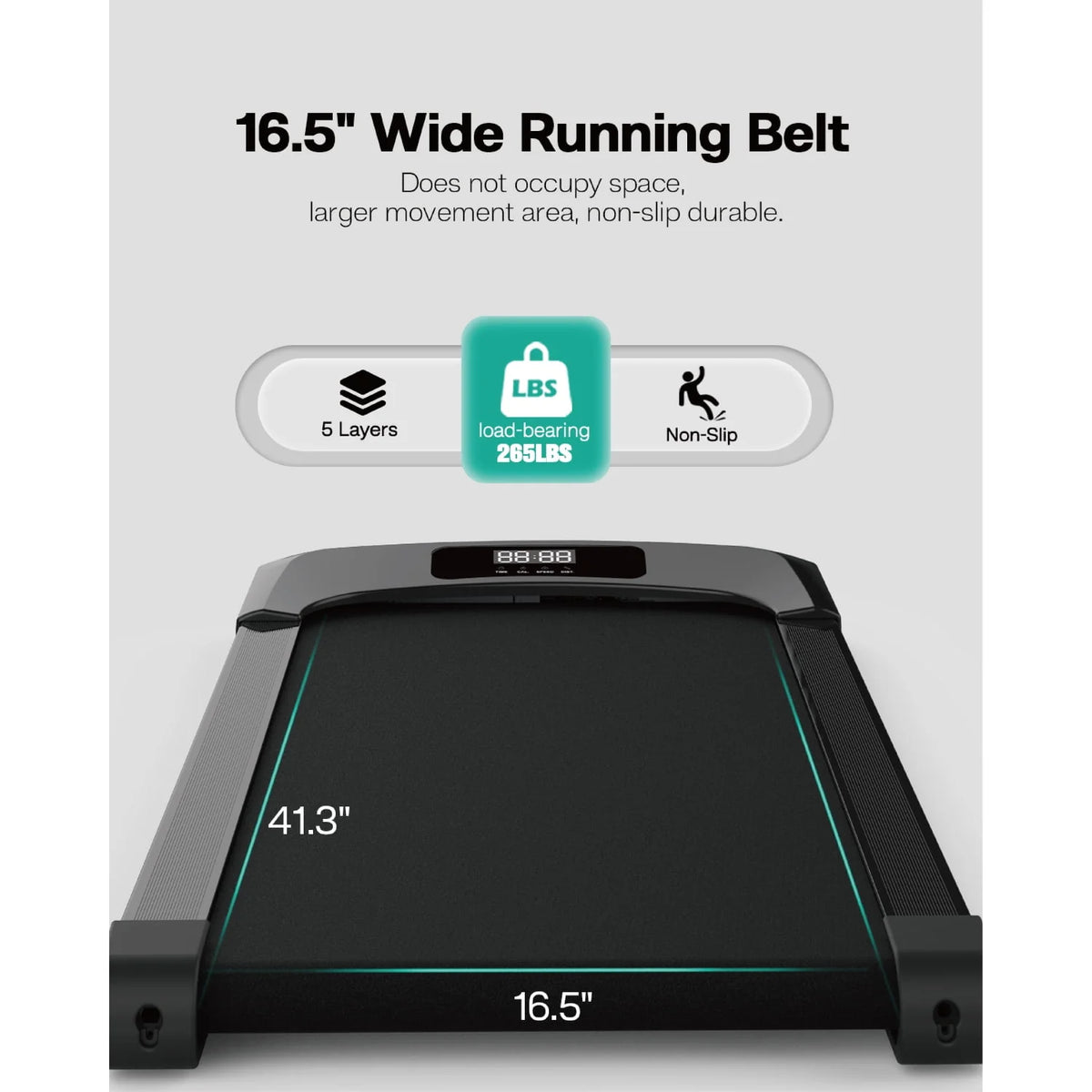 2.5HP Portable Under Desk Treadmill B154
