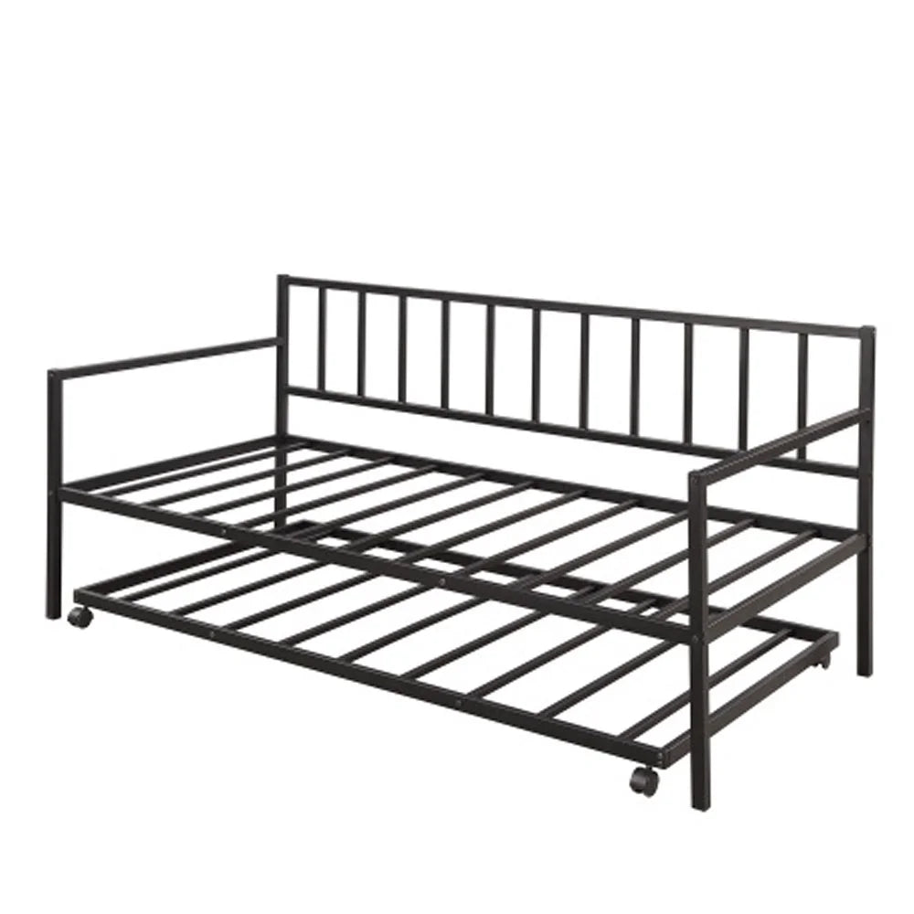 Black Metal Daybed with Trundle Z716679