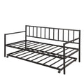 Black Metal Daybed with Trundle Z716679