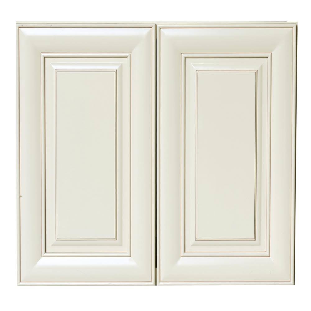 26x21x12 in. Double Door Wall Cabinet in Antique White S187