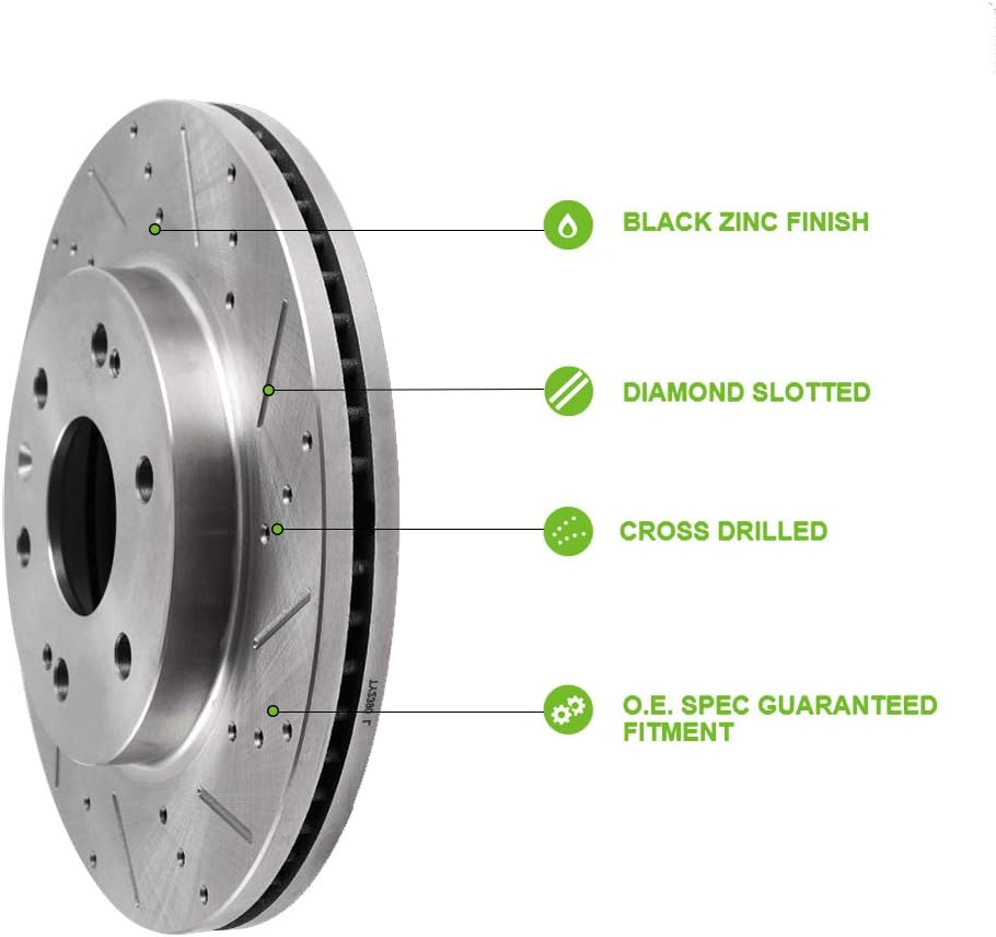 Front Discs Brake Rotors and Ceramic Pads A8778