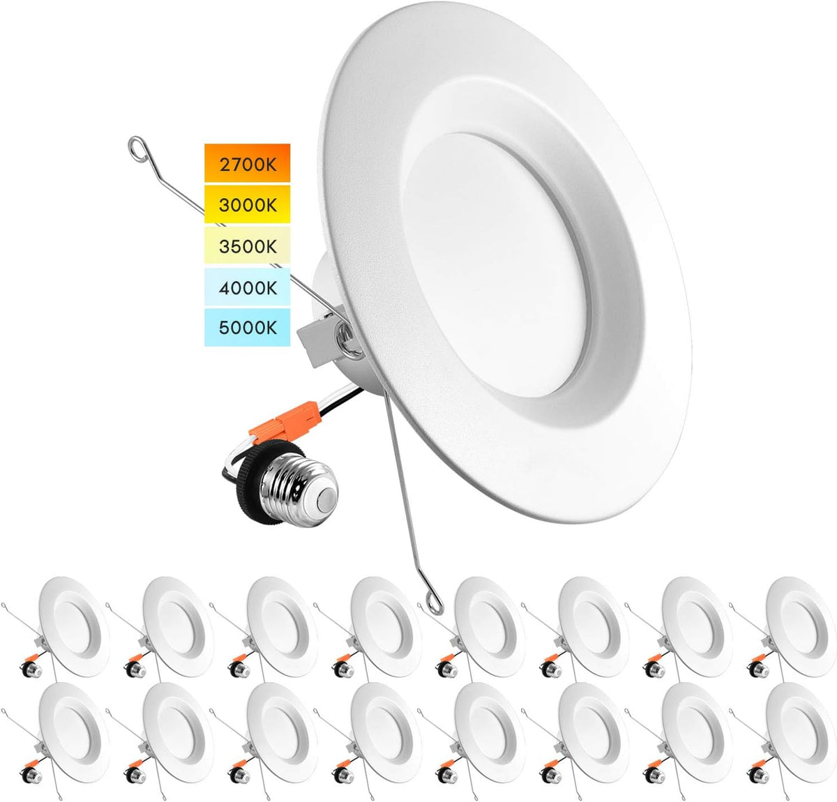 5/6 Inch LED Recessed Retrofit Downlight, 12 Pack N17469