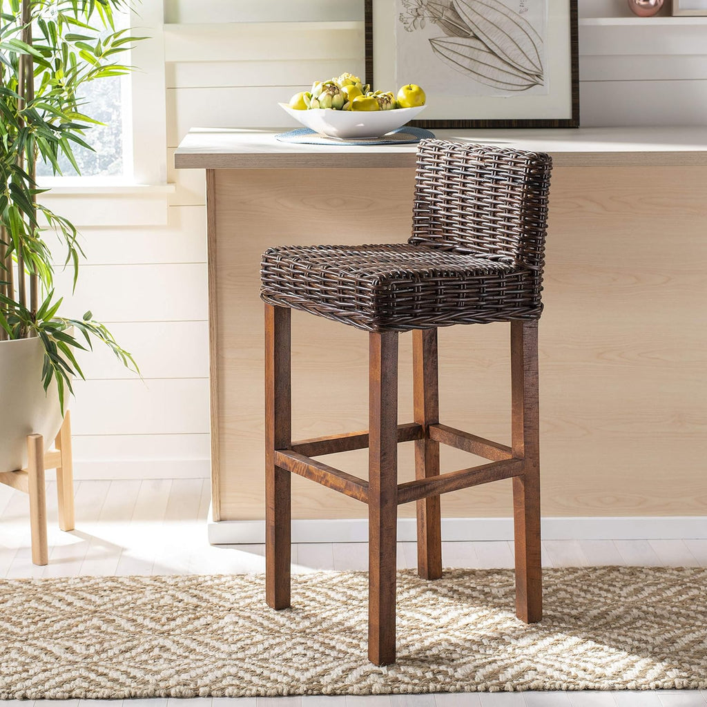 Cappuccino Wicker Bar Stool R286
