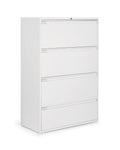 4 Drawer White Lateral File Cabinet Y399