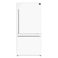 31 17.2 cu. ft. Refrigerator and Bottom Freezer in White with Silver Handles R408
