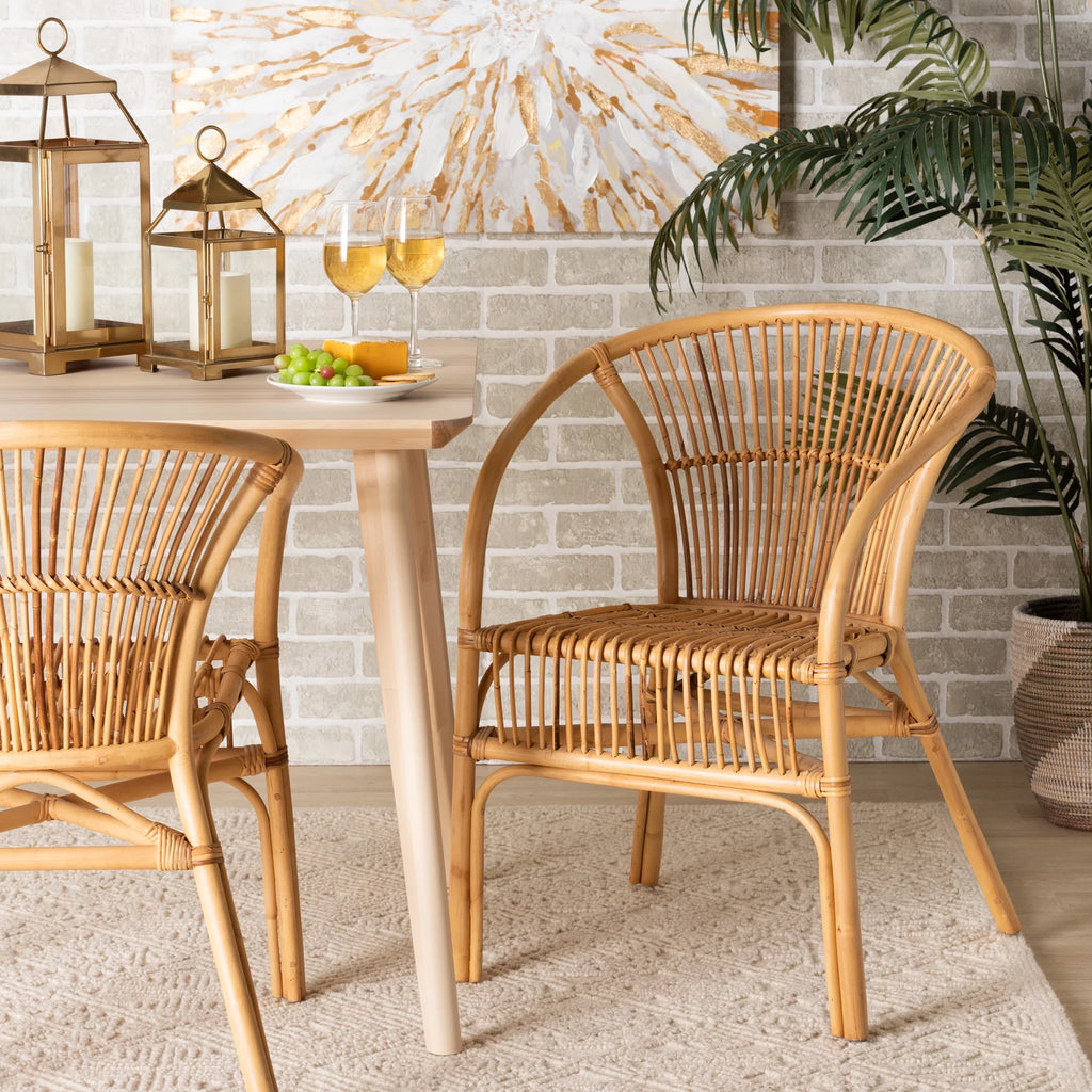 Natural Brown Rattan Dining Chair K415