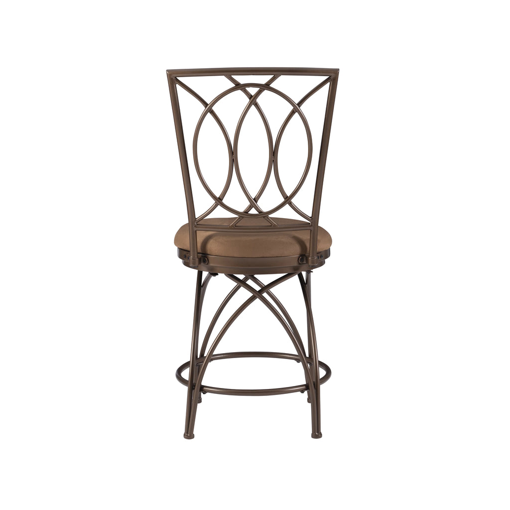 24.5" Metal Circle Back Swivel Counter Stool G695134
