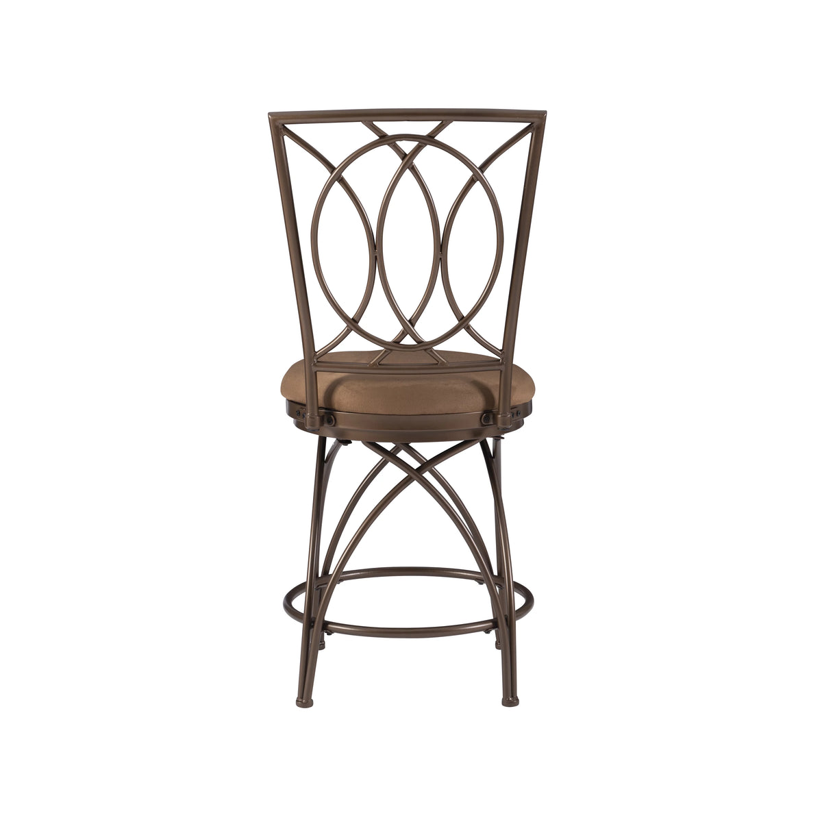 24.5" Metal Circle Back Swivel Counter Stool G695134