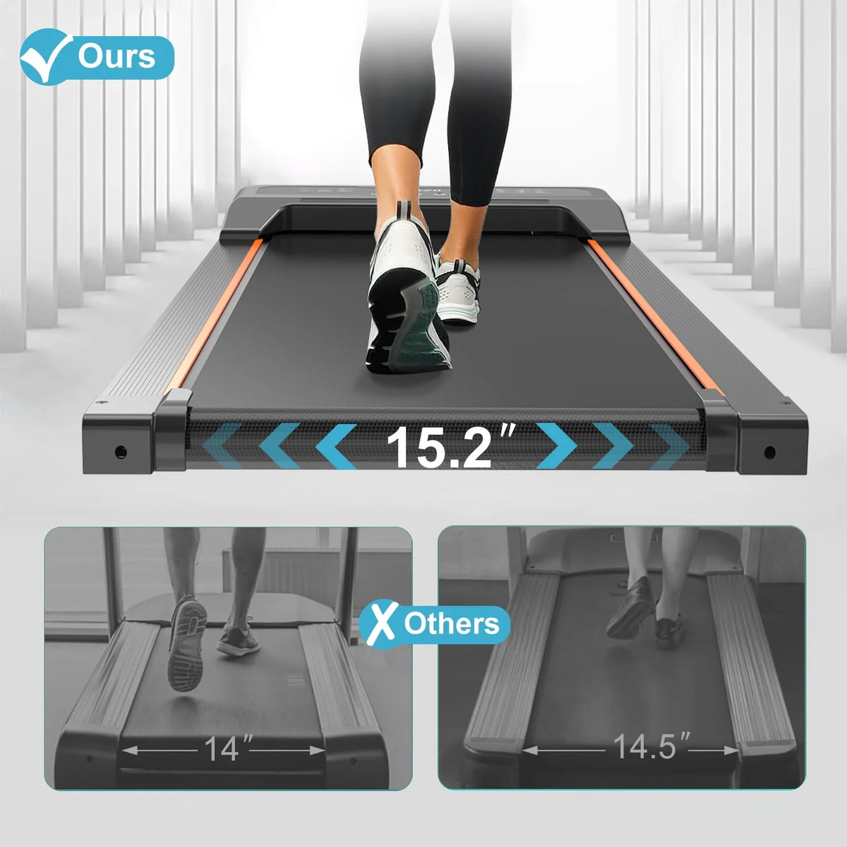 Under Desk Treadmill with LED Display and Remote Control U54007