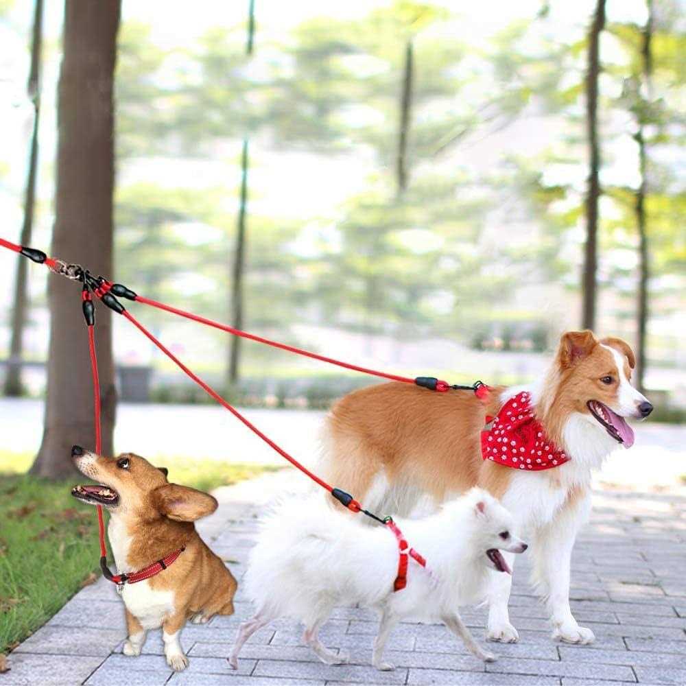 Heavy Duty 3 Way No Tangle Dog Leash with Padded Handle O927