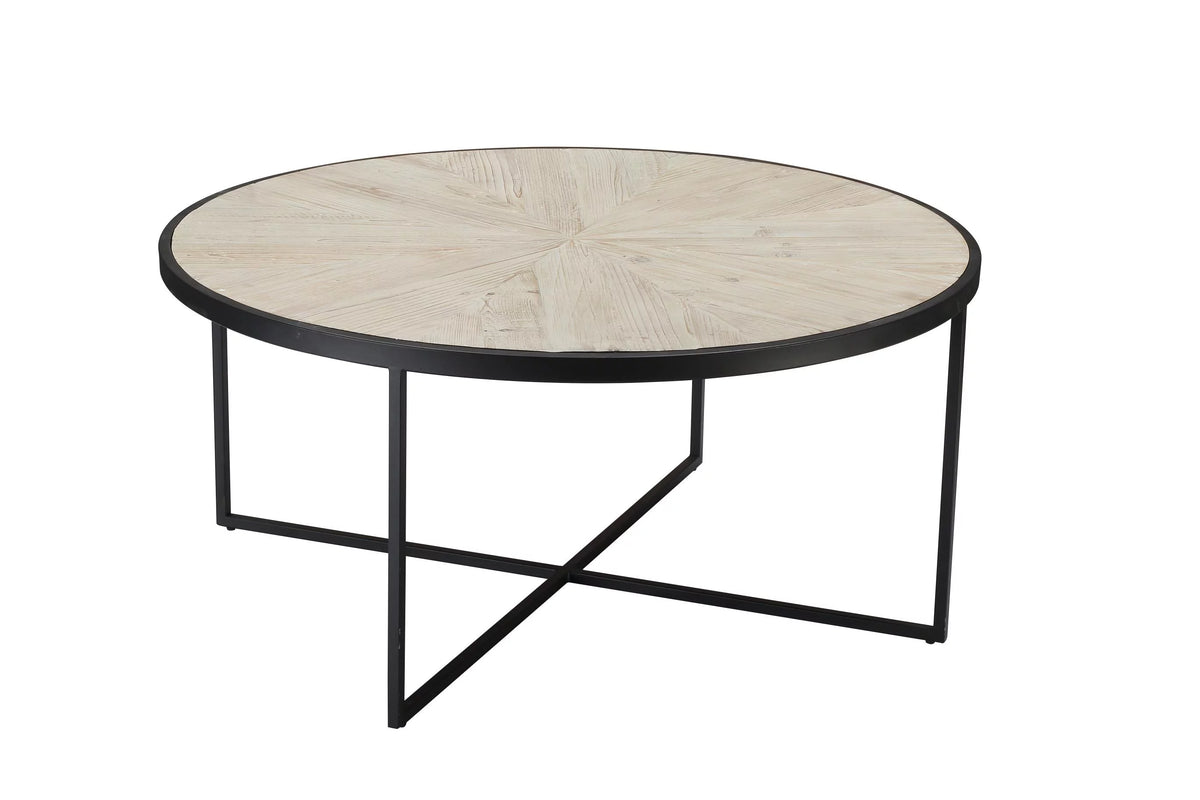 Black Round Coffee Table with 4 Nesting Stools Z345341