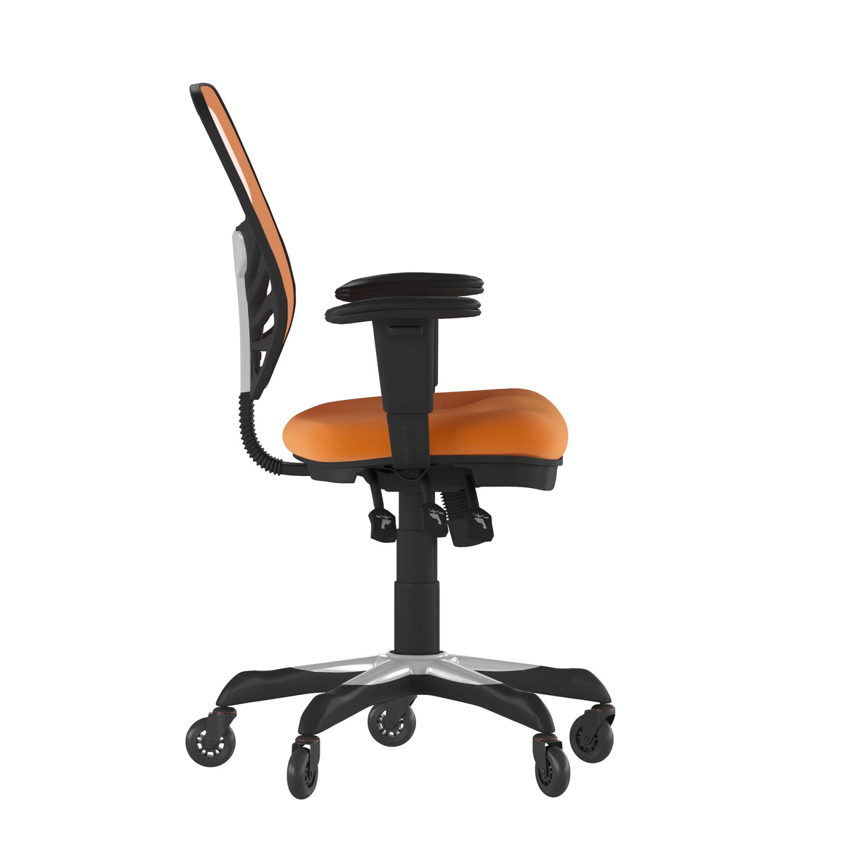 Orange Mesh Ergonomic Office Chair with Adjustable Arms R43724