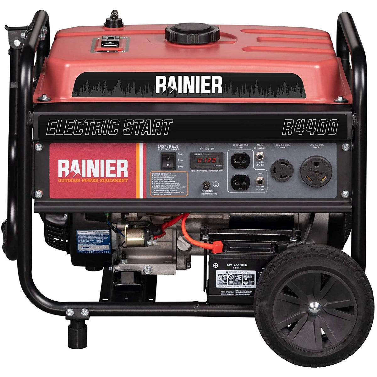4400 Peak Watt Portable Gas Generator with Electric Start F521