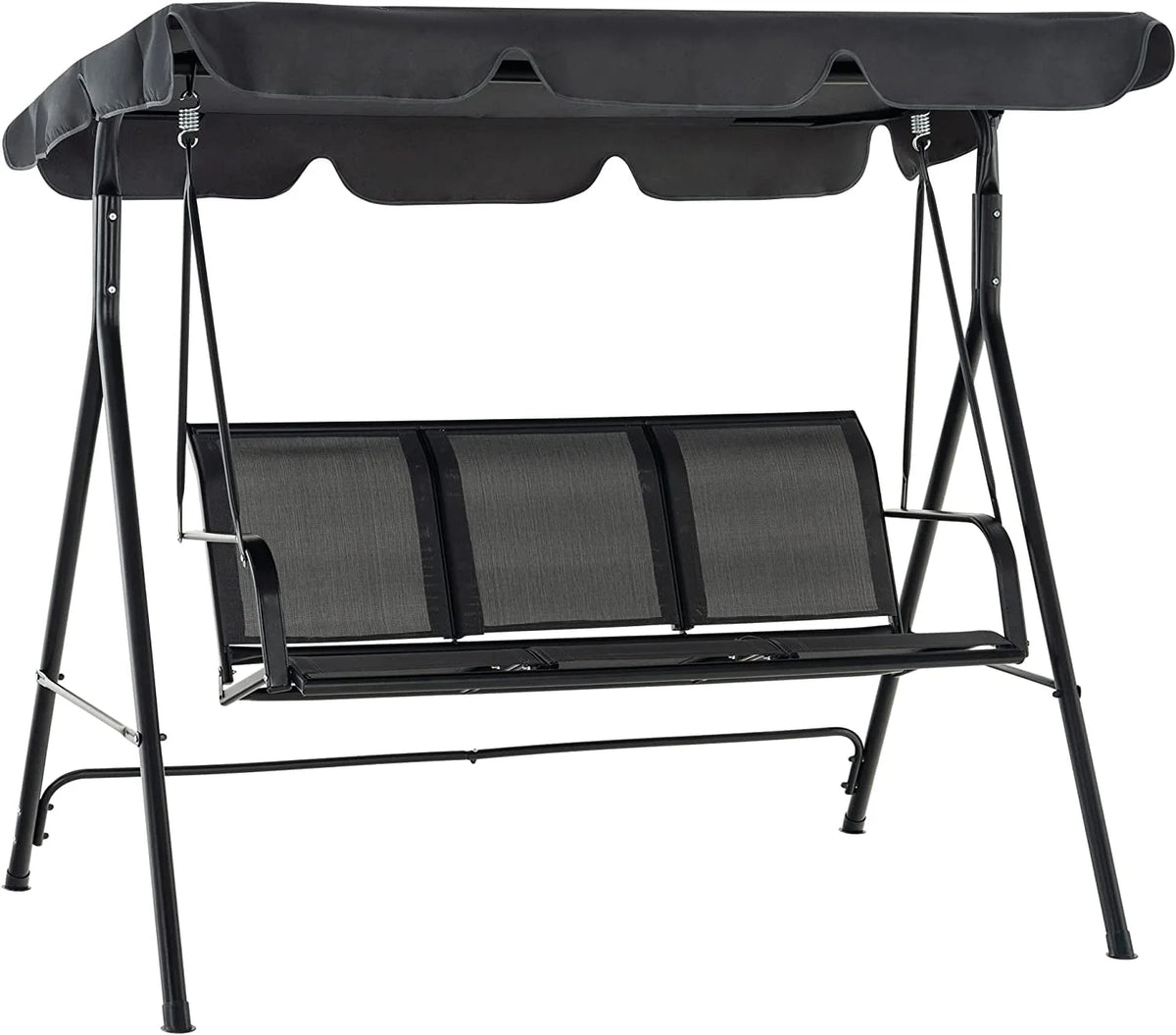 Dark Grey 3-Person Canopy Swing Chair M425861