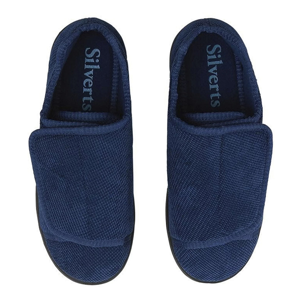 Navy Double-Extra Wide Easy Closure Slipper E197303