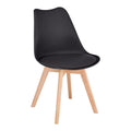 Grey Mid Century Modern Side Chair with Wood Legs Set of 2 E1494
