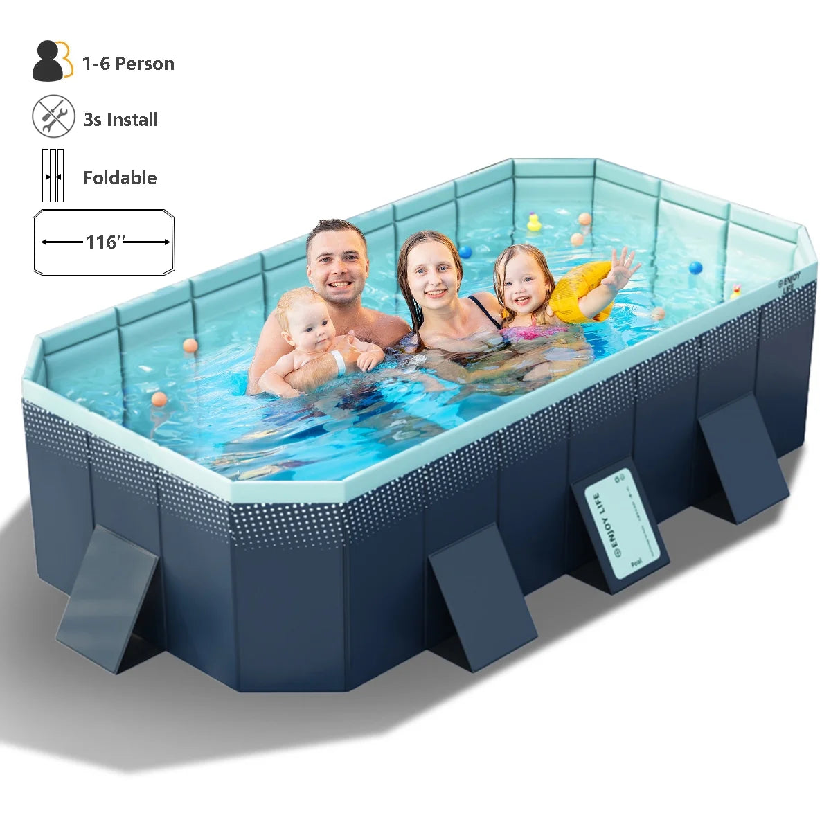 Foldable Non-Inflatable Above Ground Pool P400